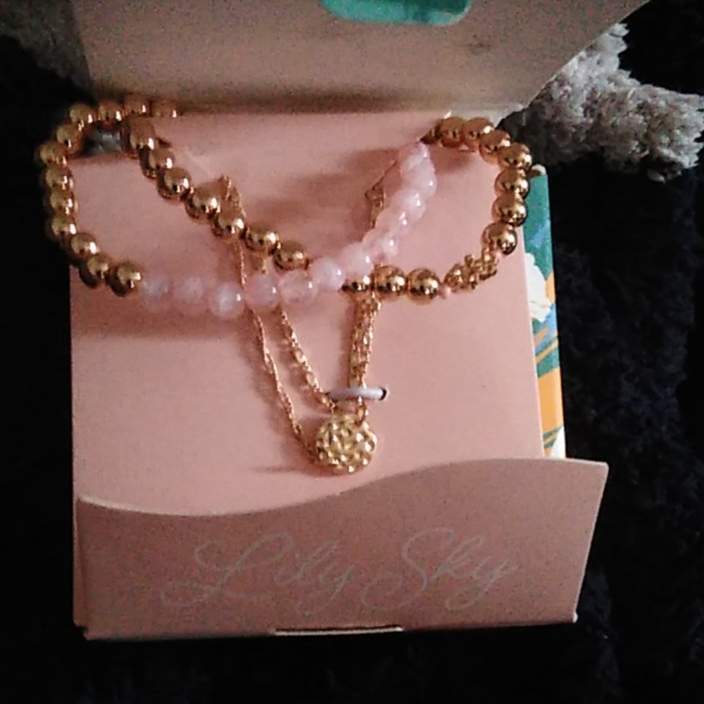 4-piece layering bracelet set